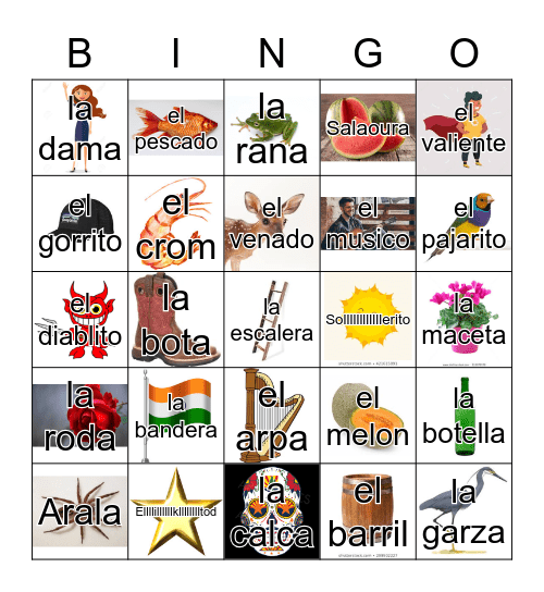 Loteria Mi Pueblito Bingo Card