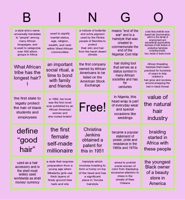 Beyond Adornment Bingo Card