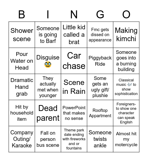 K-Bingo - no2 Bingo Card