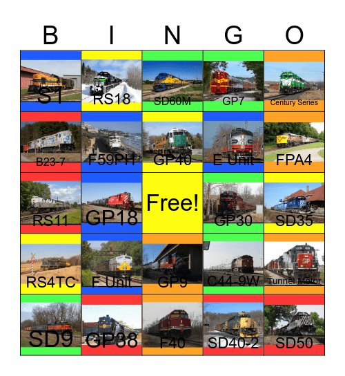 A Feast of Diesels Bingo Card