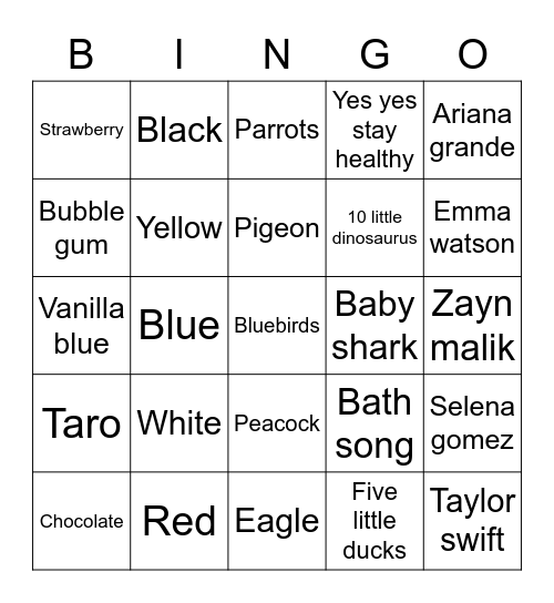 doyyyyyoung Bingo Card