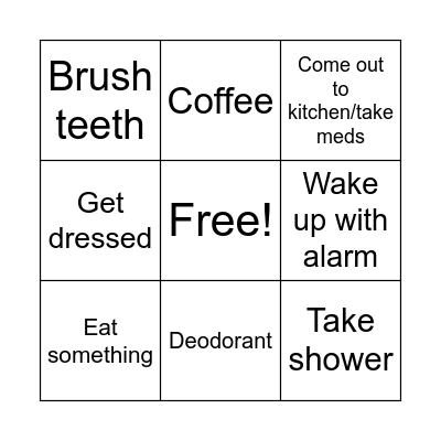 Monday Bingo Card