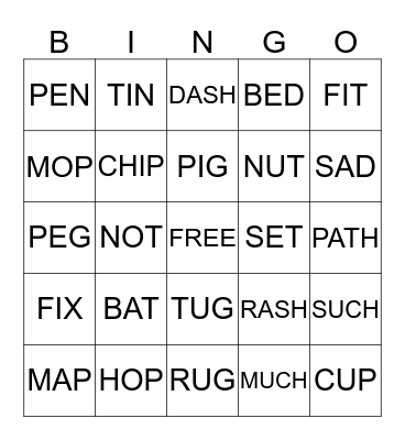 SIGHT WORDS Bingo Card