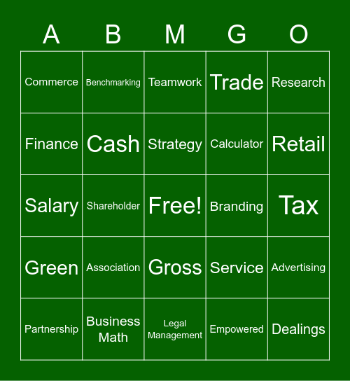 ABM-GO Bingo Card