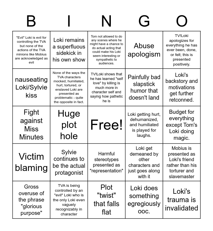 UntitleLoki Series Finale Bingo (Thank God The End Is Finally Here!)d ...