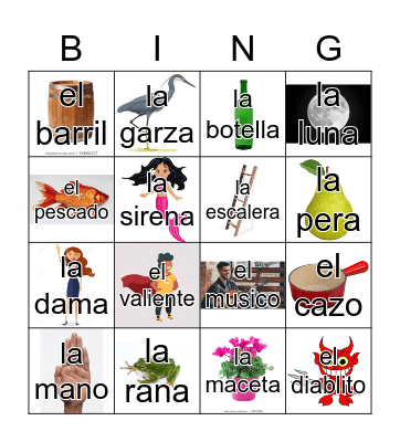 Loteria Mi Pueblito Bingo Card