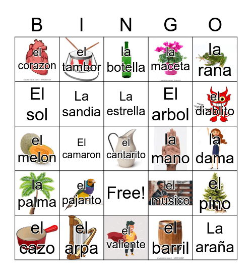 Loteria Mi Pueblito Bingo Card