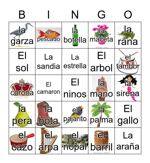 Loteria Mi Pueblito Bingo Card