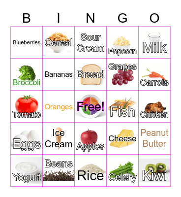 NUTRITION BINGO!!!  #EPEW2021 Bingo Card
