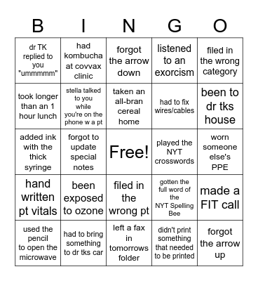 GHC Bingo Card