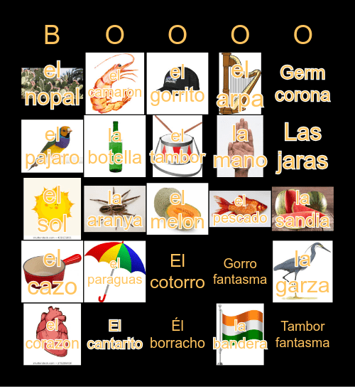 Loteria halloween Bingo Card