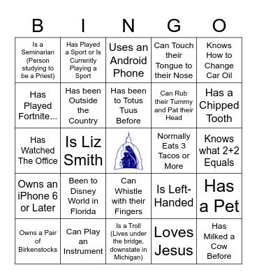 Totus Tuus Bingo Card
