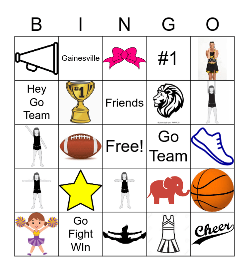 CHEER Bingo Card