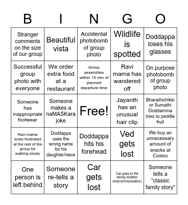 Colorado Bingo Card