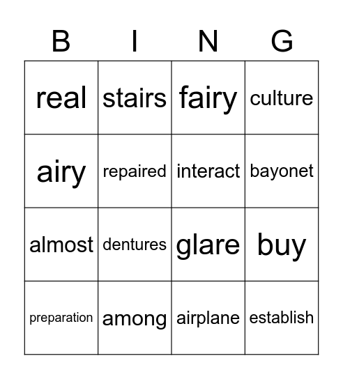 WEEK 1 TERM 3 Bingo Card