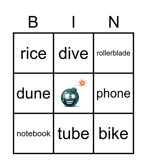 MAGIC 'E' Bingo Card