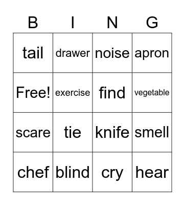 Three Blind Mice (1B-3) Bingo Card