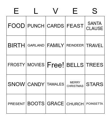 CHRISTMAS IN JULY! Bingo Card