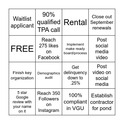 GABRIELLE Bingo Card