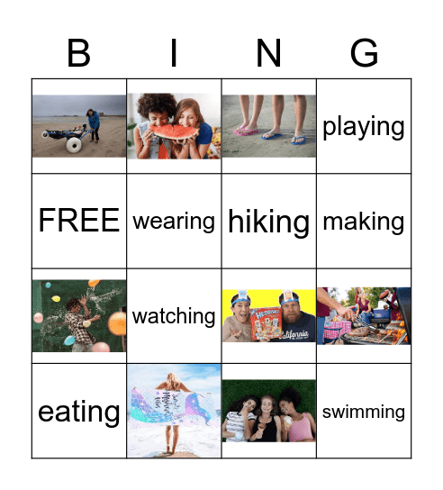 Summer Bingo Card