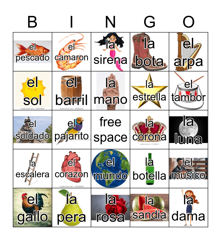 Loteria Mi Pueblito Bingo Card