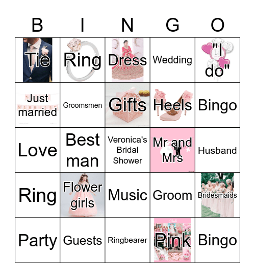 Veronica's Bridal Bingo Card
