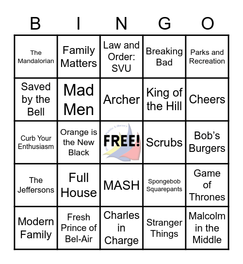 Audio Bingo - TV Theme Songs Bingo Card