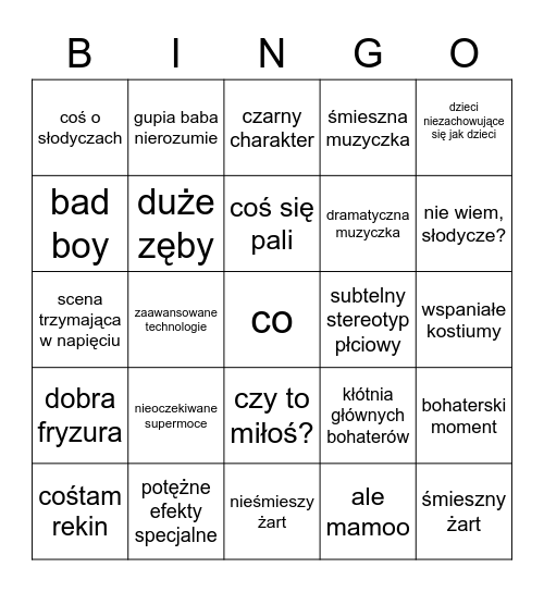 rekinolawaco Bingo Card