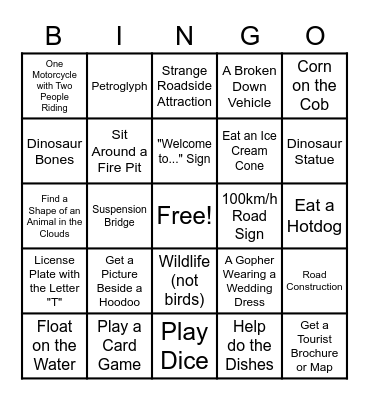 Southern Alberta 2021 Bingo Card