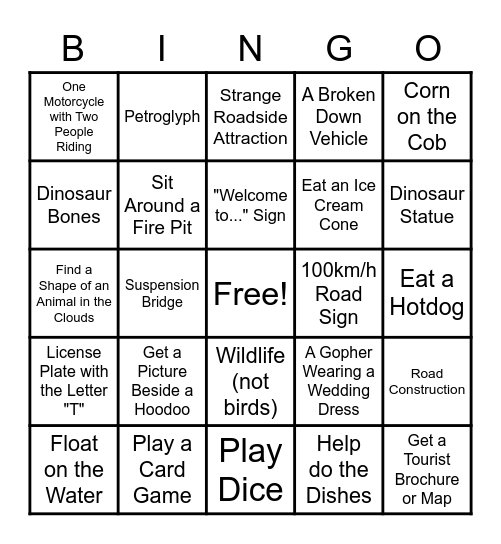 Southern Alberta 2021 Bingo Card