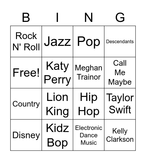 Emma BINGO Card
