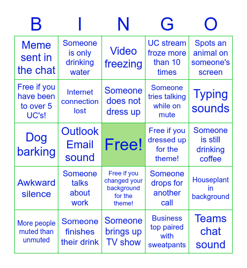 Post-UC 2021 ~~Happy Hour!!!~~ Bingo Card