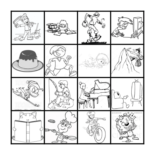 I like ~   ing   /    I don't like ~  ing Bingo Card