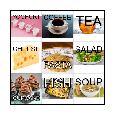 FOOD AND DRINK Bingo Card