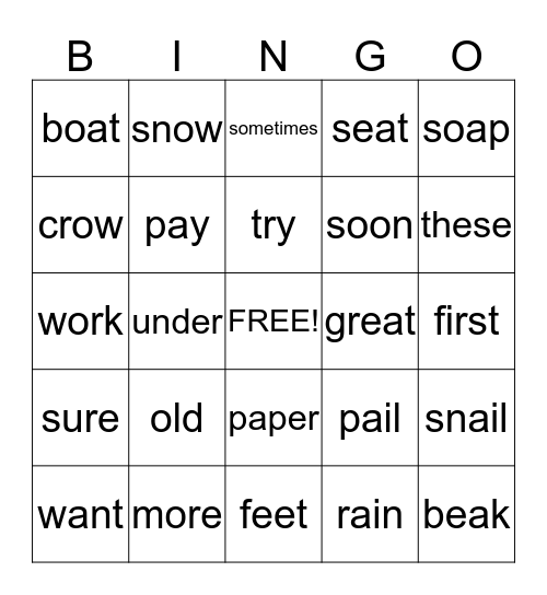 Bingo Card