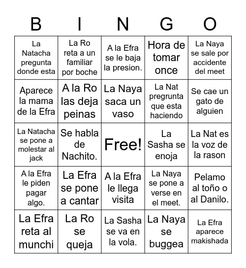 Les Hobbits Bingo Card