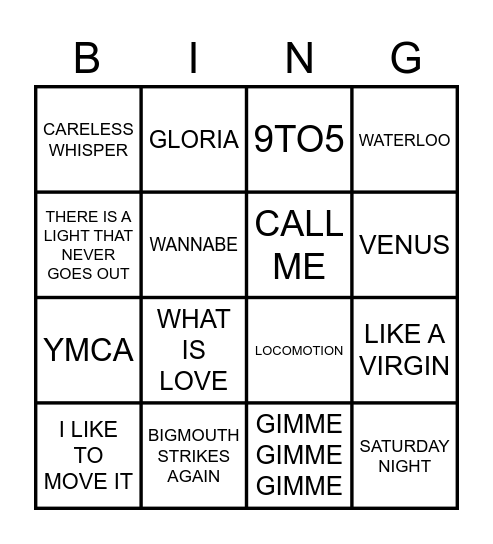 HEINO'S MUSIKAL BINGO Card