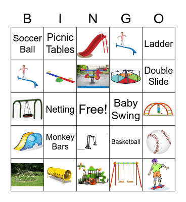 Playground Bingo Card