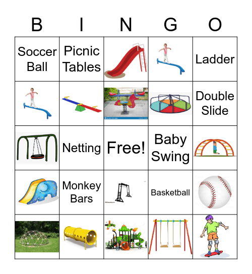 Playground Bingo Card