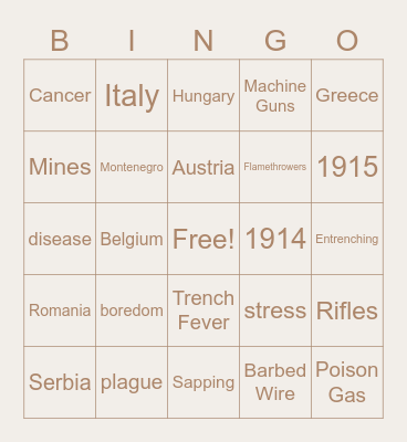 Bingo Card
