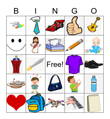 ELK Preschool bigchurch bingo Card