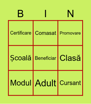 Test Bingo Card