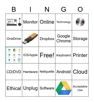Tech Apps Bingo Card