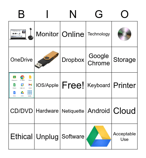 Tech Apps Bingo Card