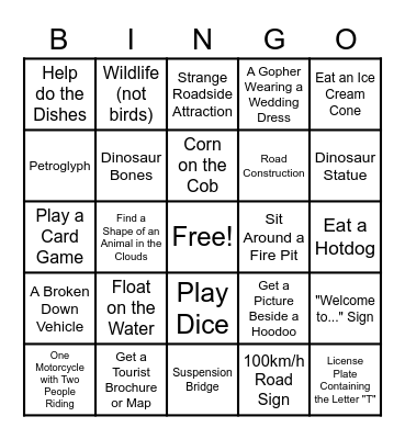 Southern Alberta 2021 Bingo Card