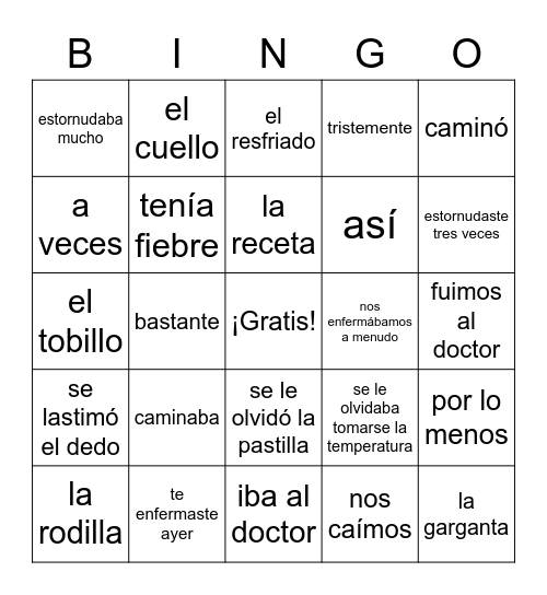 Portales Lec. 10 Bingo Card