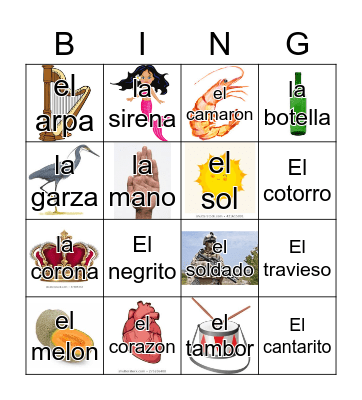 Loteria Mi Pueblito Bingo Card