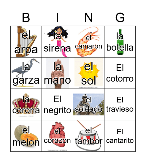 Loteria Mi Pueblito Bingo Card