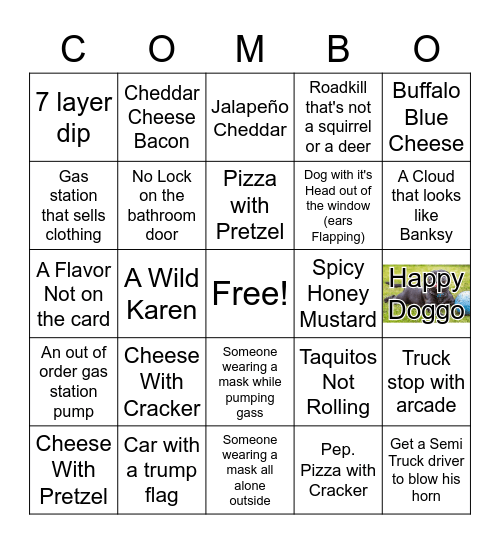 COMBOS BINGO Card