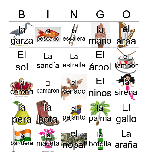 Loteria Mi Pueblito Bingo Card